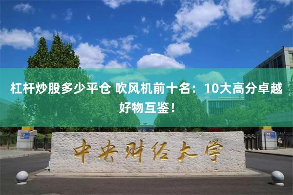 杠杆炒股多少平仓 吹风机前十名：10大高分卓越好物互鉴！