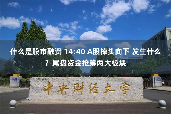 什么是股市融资 14:40 A股掉头向下 发生什么？尾盘资金抢筹两大板块