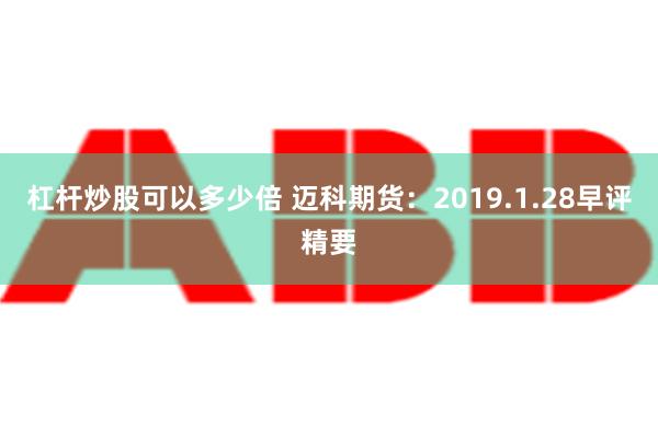 杠杆炒股可以多少倍 迈科期货：2019.1.28早评精要