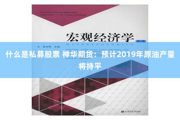 什么是私募股票 神华期货：预计2019年原油产量将持平